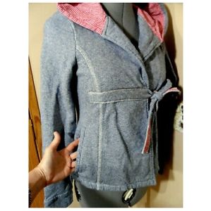 FUSE by DEBRA WEST Fleeced Jacket XS Denim blue Stretch knit High waist